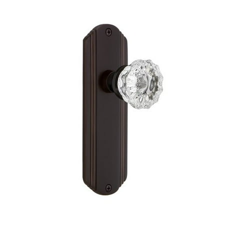 UPC 640697000008 product image for Nostalgic Warehouse Crystal Door Knob with Deco Plate | upcitemdb.com