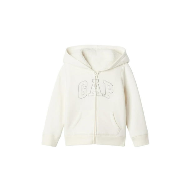 Sudadera GAP para Bebés Niña con Logo y Cierre Completo en Marfil Hielo 2 Años