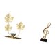 thumbnail image 5 of Figura decorativa de metal con flores y hojas, adorno de nota musical, de resina y hierro. Ideal para escritorio, oficina, decoración del hogar, estan, 5 of 8