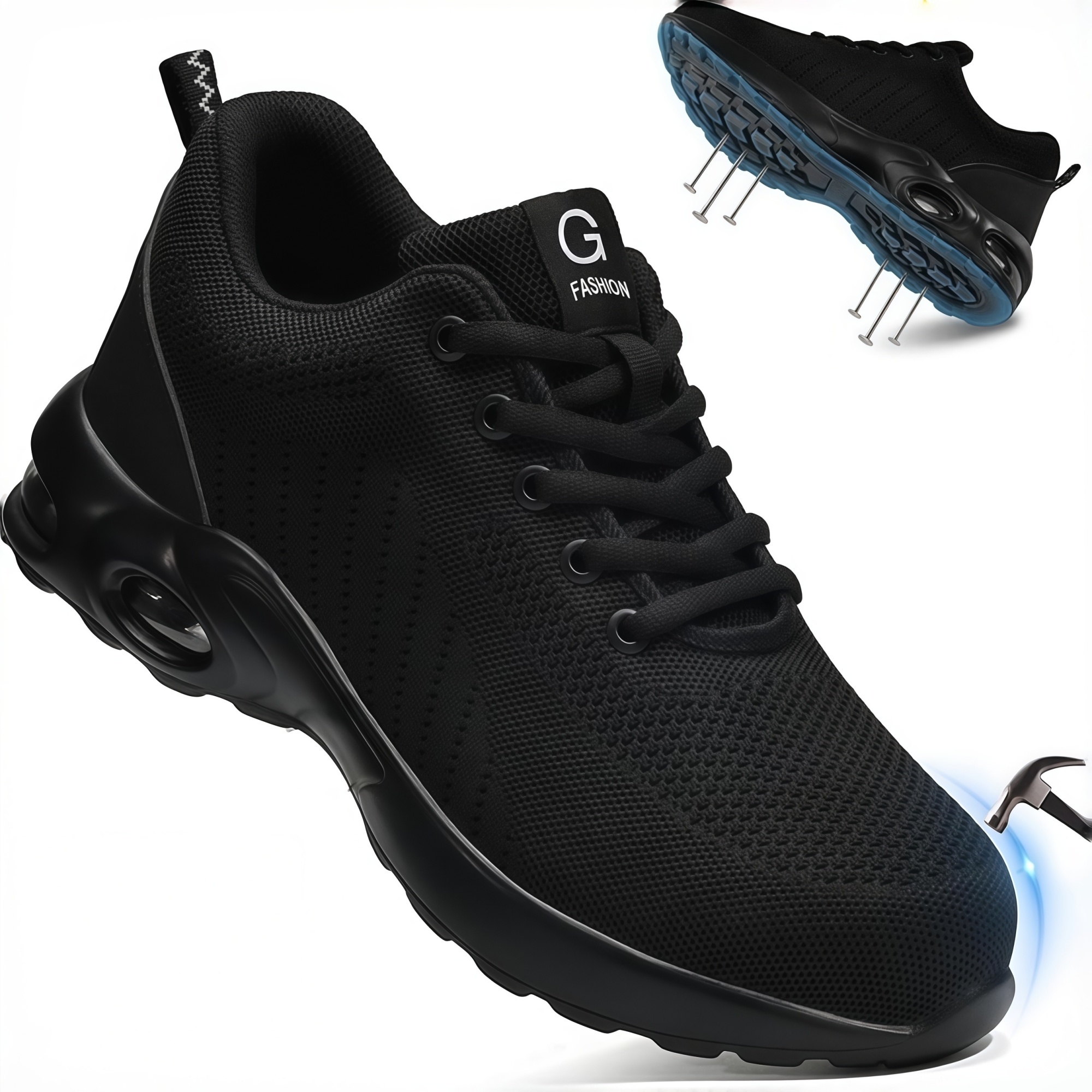 XQJ Unisex Steel Toe Slip-Resistant Safety Work Shoe