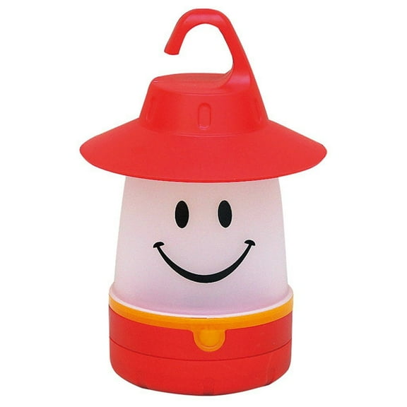 Smile LED Lantern: Portable Night Light Camping Lantern For Kids (Hibiscus),Red