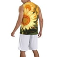 thumbnail image 2 of Naloa Golden Sunflower In Field Basketball Jersey Reversible Men's Mesh Athletic Sports Shirts Training Practice S-4XLLarge, 2 of 6