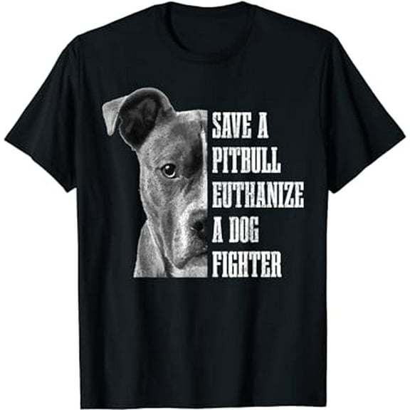 Pitbull Save A Pitbull Funny Dog Rescue Pitbull Mom Dad T-Shirt