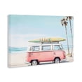 thumbnail image 2 of Stupell Industries Coastal Pink Bus on Tropical Shores Canvas Art, 36 x 24, by Arlington Prints, 2 of 8