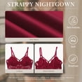 thumbnail image 3 of LWP Women Sexy Lace Babydoll Lingerie V Neck Chemise Full Slip Nightgown Sleepwear, 3 of 9