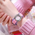 thumbnail image 4 of Rotating Bezel Sport Watch For Girls 31mm Dial Nylon Velco Straps Childern's Gift Blue_2, 4 of 7