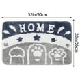 thumbnail image 6 of Unique Bargains Cute Bath Mat Stylish Funny Bathroom Rug with Lovely Words Absorbent Grey Blue 20" x 32", 6 of 6