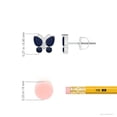 thumbnail image 2 of ANGARA Natural Blue Sapphire Butterfly Stud Earrings with Diamond in 14K White Gold for Women (Size-4x3mm) | September Birthstone, Anniversary, Jewelry Gift for Women | Natural Blue Sapphire Earrings, 2 of 6