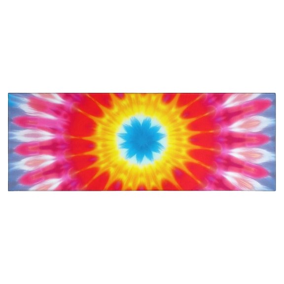 Colorful Tie Dye Mandala Pattern Kitchen Rug Mat,Kitchen Runner Rugs Non Skid Washable,Decorative Kitchen Floor Mats for Kitchen,Sink,Laundry,17"X47"