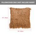 thumbnail image 4 of Unique Bargains Fluffy Decorative Faux Fur Throw Pillow Cover 18" x 18" Brown, 4 of 8