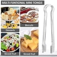 thumbnail image 3 of 10 Pieces Mini Plastic Buffet Serving Tong, Small Buffet Serving Tongs Set Clear Kitchen, 3 of 5
