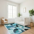thumbnail image 7 of Addison Rugs Mayfield Premium Machine Washable Transitional Abstract Teal Rectangle Rug, 2'6" x 3'10", 7 of 7