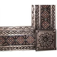 thumbnail image 2 of Medium Brown Grenada Tile Talavera Tin Mirror, 2 of 2