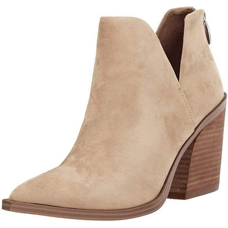 

CHENXINGYGG Womens Ankle Boots Slip on Cutout Pointed Toe Snakeskin Chunky Stacked Mid Heel Booties