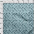 thumbnail image 3 of oneOone Georgette Viscose Teal Blue Fabric Ocean Underwater Life Quilting Supplies Print Sewing Fabric By The Yard 42 Inch Wide, 3 of 4