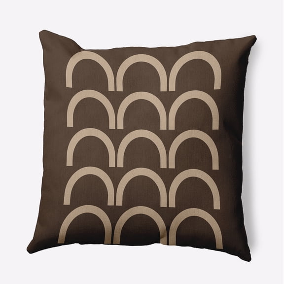16" x 16" Simply Daisy Rhythm Arches Polyester Indoor/Outdoor Pillow, Bistre Qty 1