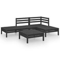 thumbnail image 2 of vidaXL 5 Piece Garden Lounge Set Solid Pinewood Black, 2 of 8