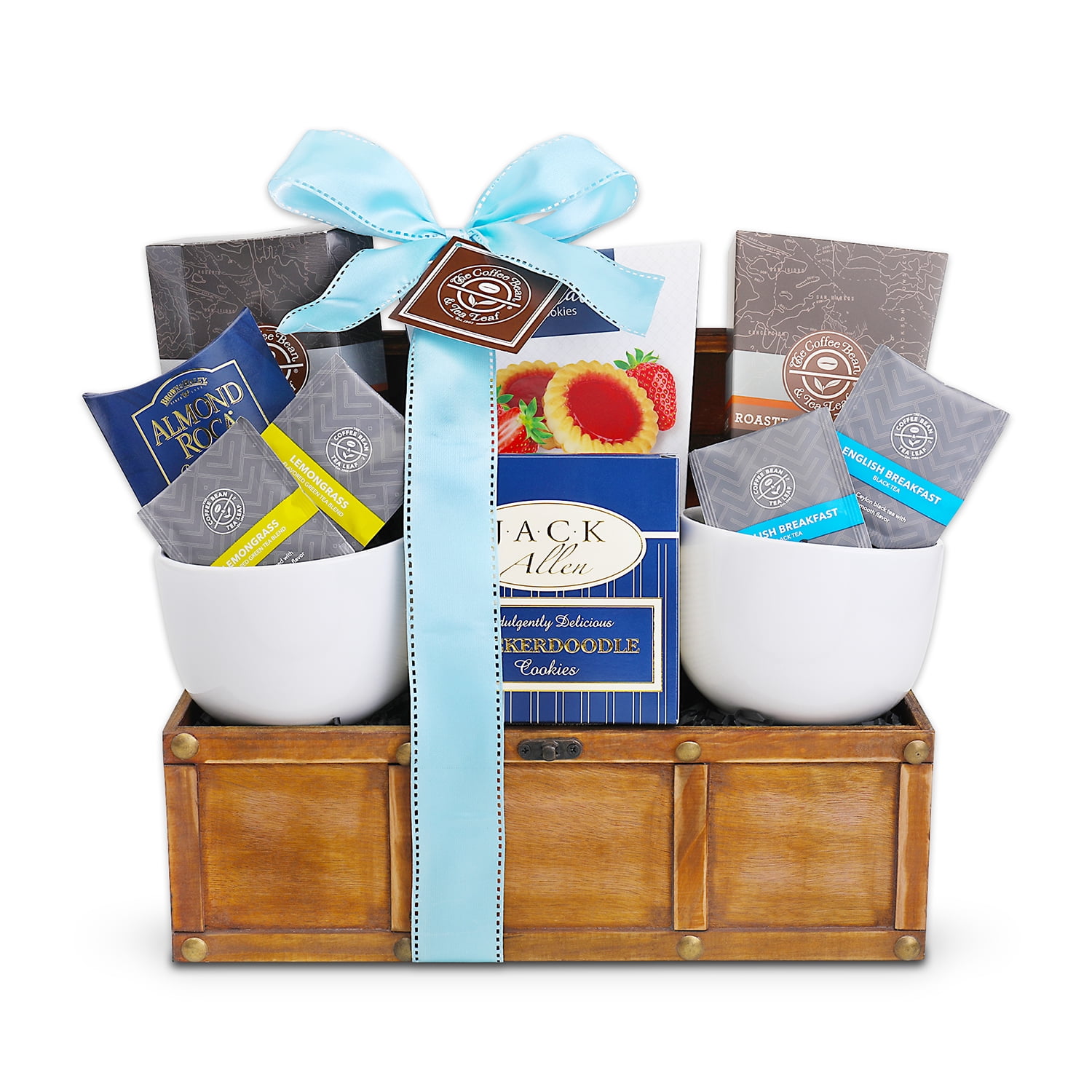Alder Creek Gift Baskets Coffee Bean & Tea Leaf Signature Blend Basket (10 Items)