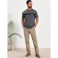thumbnail image 5 of DARING DIVA Men's Chest Pocket Striped Print Crew Neck Short Sleeve T-Shirt 3XL Dark Gray, 5 of 7