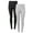 Black/Cloud Grey Heather, variant on Women's Recycled Waffle Thermal Bottom 2PK, Sizes XS-4XL