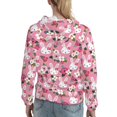 thumbnail image 7 of Daiia Rose Rabbit Pattern Women's Fashion Hoodies & Sweatshirts with Kangaroo Pocket Hooded Sweatshirt with Eye-catching Drawstrings-Medium, 7 of 7
