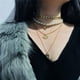 thumbnail image 1 of Collar para mujer, joyería para mujer, joyería para mujer, nuevo colgante de moneda y perla, collar con candado, cadena, joyería para mujer, regalo, collar con colgante, 1 of 5