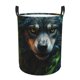 thumbnail image 1 of Fotbe Realistic Style Colorful Wolf A Cesto de Ropa con Asas, Cesto Impermeable de Gran Capacidad, Bolsa de Lavado para Dormitorio, Cesto de Ropa con Ruedas y Asas-Medium, 1 of 6