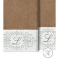 thumbnail image 2 of Authentic Hotel and Spa  100% Turkish Cotton Monica 2PC Embellished Bath Towel Set Latte K, 2 of 3