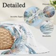 thumbnail image 4 of Sea Turtle Coastal Long Body Pillow Cover 20x60 Inch, Summer Beach Coral Ocean Blue Nautical Decorative Pillowcase with Zipper, Microfiber Pillow Protector, Soft Breathable Long Pillowcases for Women, 4 of 9