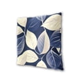 thumbnail image 3 of Dark Blue and Beige Leaves Throw Pillow Covers Pillowcases 20 x 20 Inch Home Decor 2 Packs for Bedroom Sofa, 3 of 6