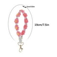 thumbnail image 2 of Pompotops Clearance Sales Bohemian Handwoven Flower Keychain Clashing Color Keychain Bracelet Pendant Phone Chain, 2 of 7