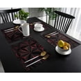 thumbnail image 4 of 4/6pcs Placemats Set Lines Texture Red Table Mats Cotton Linen Kitchen Accessories Home rative Coaster, 4 of 6