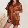 thumbnail image 2 of XIYON Women's Pajama Set Soft And Cozy Pajama Solid Color Long Sleeve Top With Pants Comfortable Loungewear For Home Relaxation And Sleep Comfy Pjs Outfits, 2 of 5