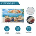 thumbnail image 5 of Watercolor Sun Umbrella Beach Chair Placemats Set of 6,Wipeable Washable Table Mats for Dining Tables, Summer Seaside Ocean Place Mats for Kitchen Event Party Tabletop Decor, 5 of 9