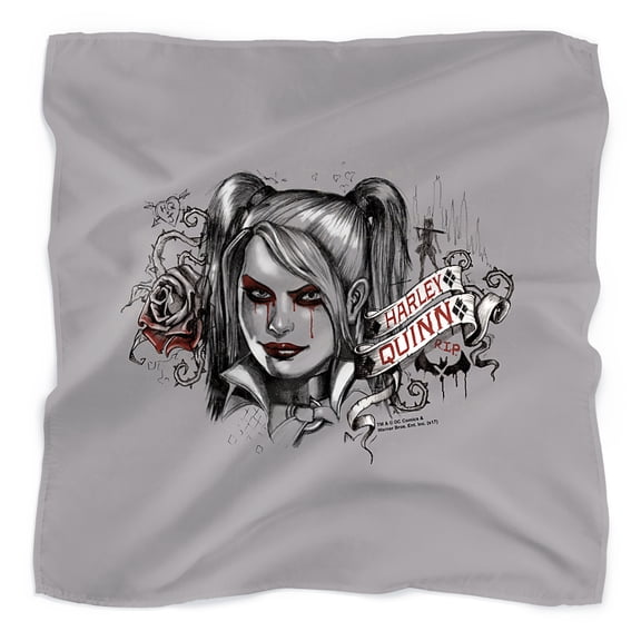 Batman: Arkham Knight Harley Quinn Sketch Bandana (21 in x 21 in)