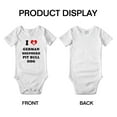 thumbnail image 3 of I Heart German Shepherd Pit Bull Dog Funny Baby Bodysuit, 3 of 5