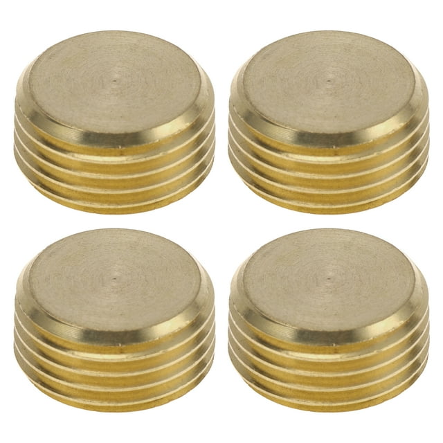 Accesorios de tubería de latón Unique Bargains 1/2"NPT Tapón de enchufe hexagonal 4 Pcs