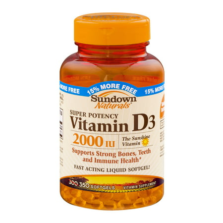 Sundown Naturals super vitamine D3 Potence liquide Gélules - 350 CT