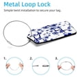 thumbnail image 2 of Square 2Pack PU Leather Chinese Ink Paint Plum Cruise Luggage Tag with Privacy Cover and Stainless Steel Ring - Suitable for Travel Handbags Backpacks Luggage Tags, 2 of 6