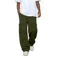thumbnail image 5 of Mens Wide Leg Cargo Baggy Sweatpants Casual Solid Color Wide Leg Pants with Adjustable Ankle Drawstring, 5 of 5