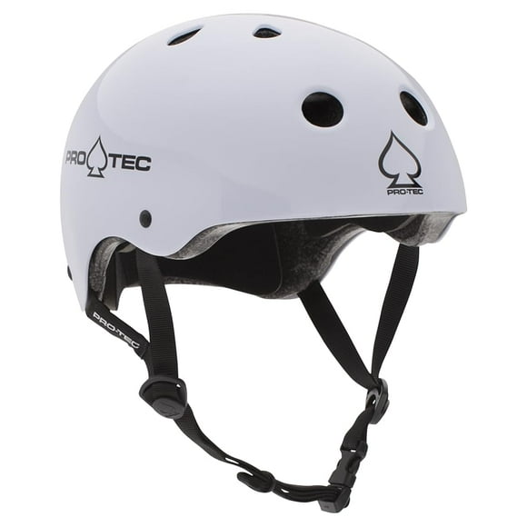Pro-Tec Classic Certified Skateboard Helmet, Ideal for Skateboarding, Bicycling, BMX and Roller Skating, â Large â White Gloss