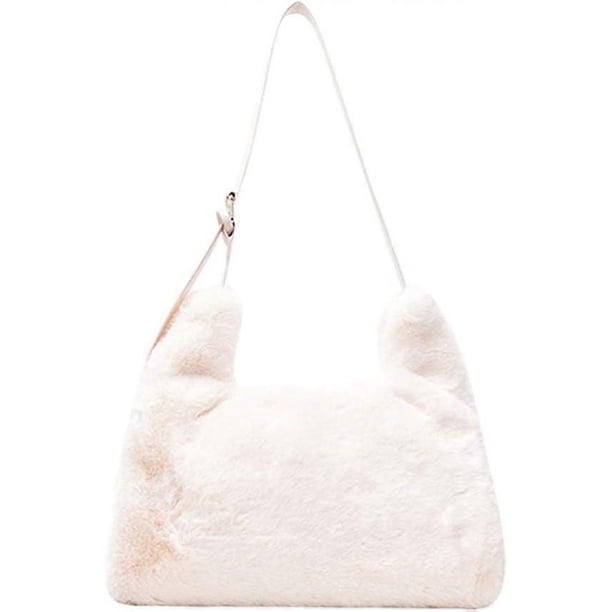 Shoulder Purse Plush Tote Plush Underarm Bag Ladies Fluffy Shoulder Bag Women Furry Plush Handbag for Autumn and Winter Crossbody Handbag Furry Purse