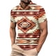 thumbnail image 1 of Camisas de Manga Larga para Hombres Impresos Girar Hacia Abajo Botones de Cuello Lateral Dividido, Casual Blusa de Manga Corta, 1 of 5