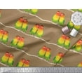thumbnail image 2 of Soimoi Cotton Duck Fabric Branch & Colorful Parrot Bird Printed Fabric 1 Yard 42 Inch Wide, 2 of 3