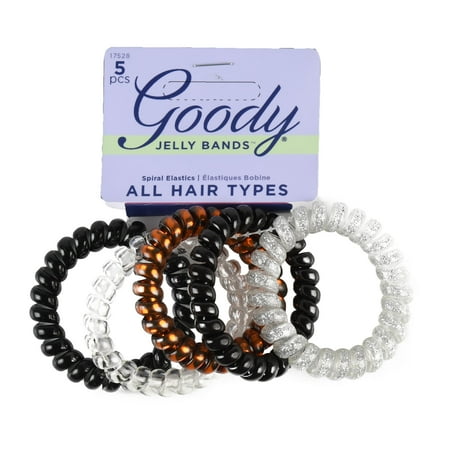 Goody Trend Clear Black Coil Elastic 5 Count Walmart Com