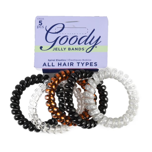 Goody Trend Clear Black Coil Elastic, 5 Count