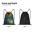 thumbnail image 2 of Yiaed Sunflower Castle Starry Sky Print Drawstring Bags Drawstring Backpack Bulk String Back Pack Gym Sport Bag-Medium, 2 of 5