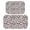 Pink and White Leopard Print Pattern, variant on Brown and Beige Leopard Print Bath Mat Set Of 2,Non-Slip Rug for Bathroom,Kitchen,Bedroom,Entrance, 30x17 and 23.5x15.7 Inches
