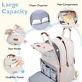 thumbnail image 3 of Mochila para pañales mommore, expandible, 32 L, para 2 niños o gemelos, 3 of 7