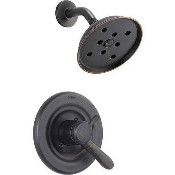 Delta Lahara Dual Function Pressure Balanced Shower Trim with H2Okinetic and Integrated Volume Control Less Rough-in, Available in Various Colors